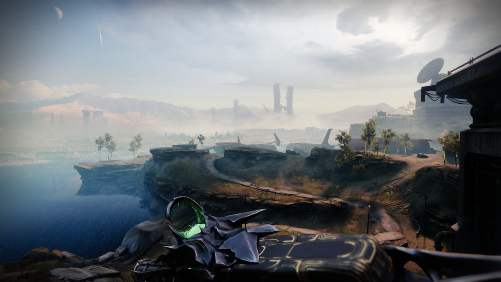 Destiny 2 A view of the grounds of the spaceport